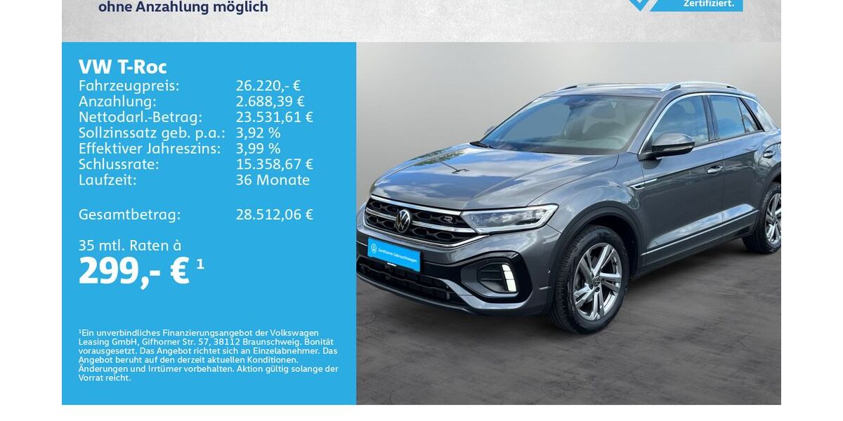 VW T-Roc 39.500 km 24.980 &euro; Kitzingen 97318