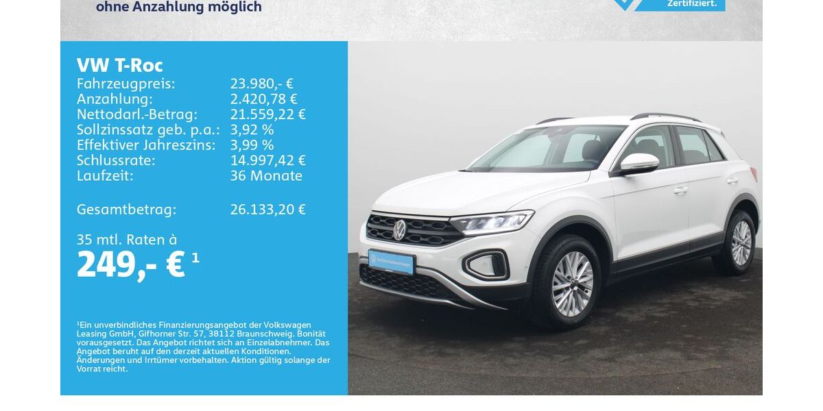 VW T-Roc 60.000 km 23.680 &euro; Würzburg 97076