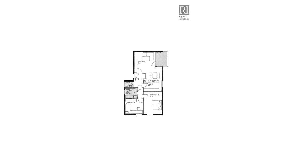 Etagenwohnung Höchberg - 3 Zimmer, 80 m&sup2;, 285.000&euro; | Angebot:26306081