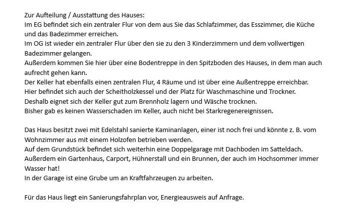 Einfamilienhaus Kolitzheim - 5 Zimmer, 134 m&sup2;, 370.000&euro; | Angebot:26483623