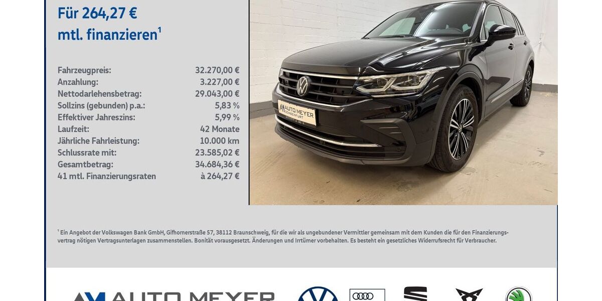 VW Tiguan 43.225 km 32.170 &euro; Reichenberg 97234