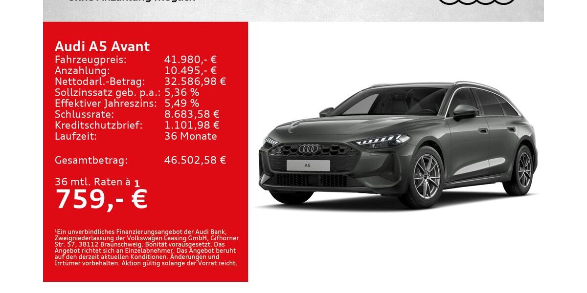 Audi A5 17.000 km 41.980 &euro; Würzburg 97076