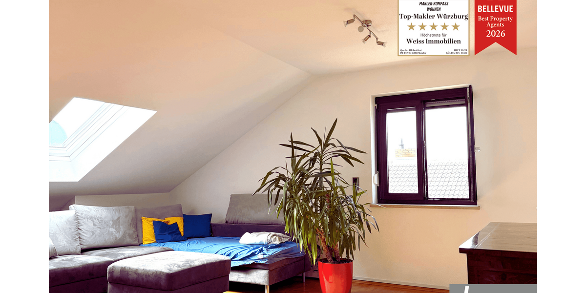 Etagenwohnung Höchberg - 3 Zimmer, 81 m&sup2;, 740&euro; | Angebot:27371648