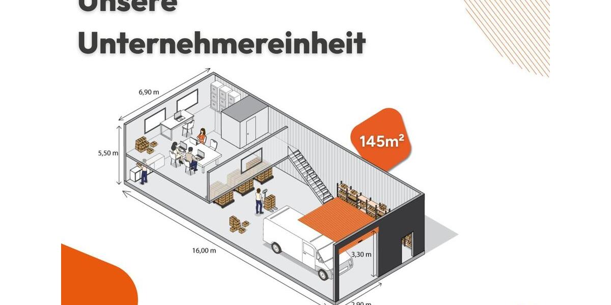 145m² Lager mit Büro | Gewerbefläche mieten in Würzburg zimmer
