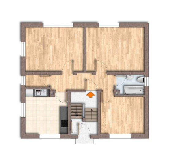 Etagenwohnung Gerbrunn - 3 Zimmer, 68 m&sup2;, 760&euro; | Angebot:26657143