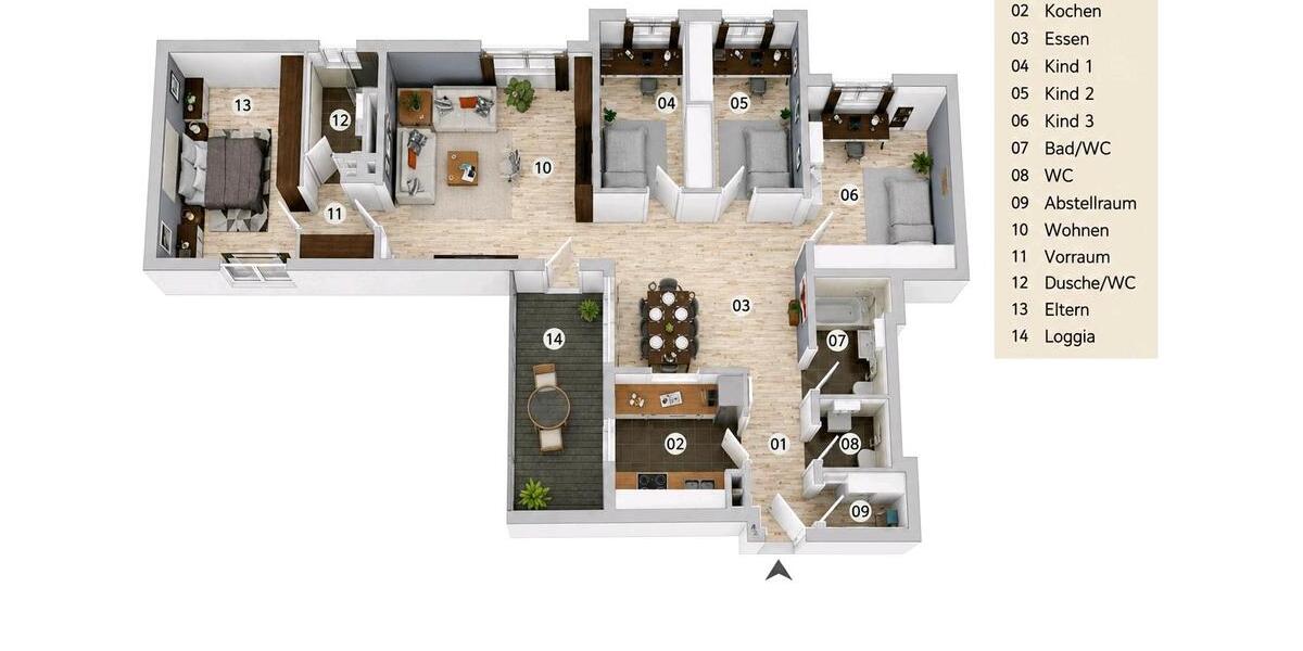 Etagenwohnung Kitzingen - 5.5 Zimmer, 134 m&sup2;, 355.000&euro; | Angebot:26442129