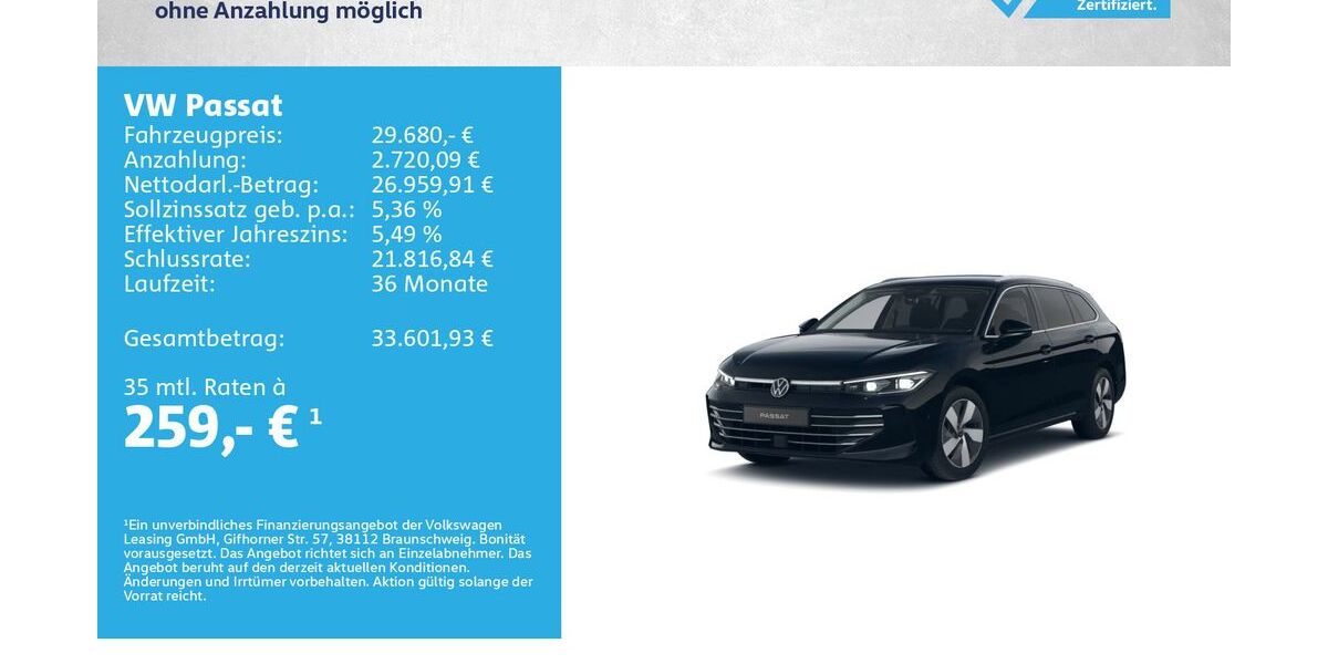 VW Passat 63.500 km 29.380 &euro; Kitzingen 97318