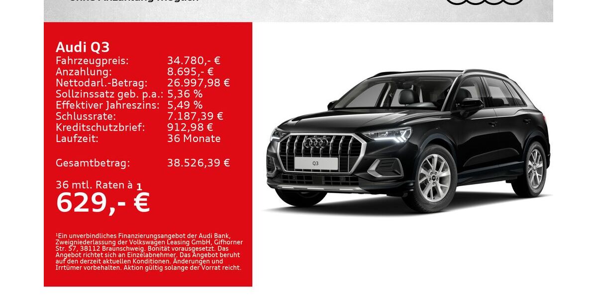 Audi Q3 18.500 km 34.780 &euro; Kitzingen 97318