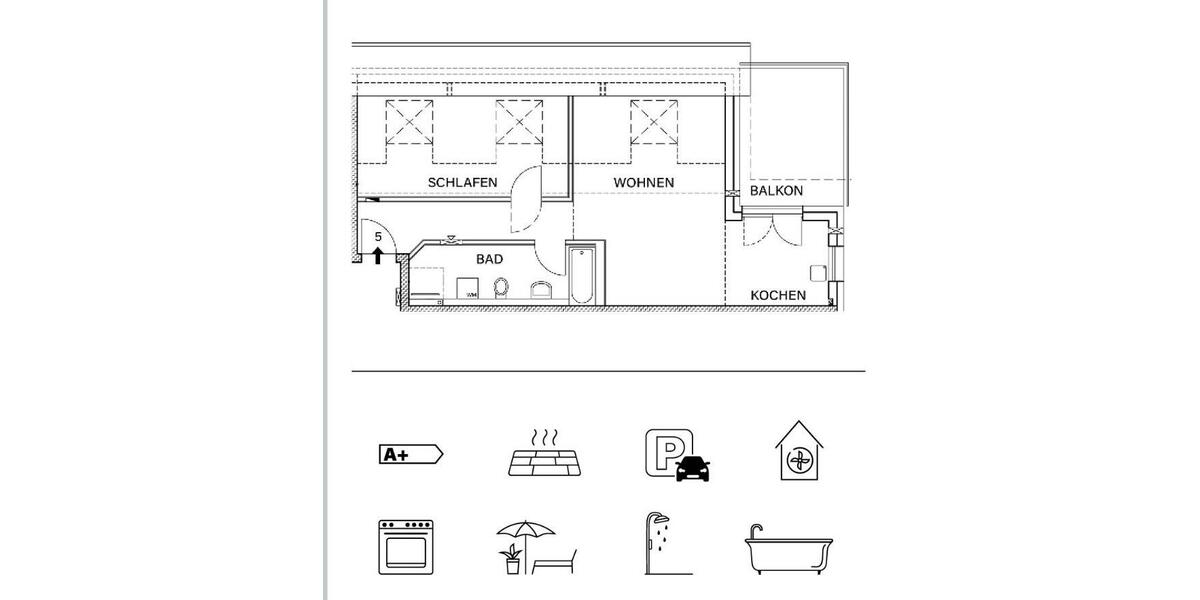 Dachgeschoßwohnung Würzburg Heuchelhof - 2 Zimmer, 62 m&sup2;, 965&euro; | Angebot:26673521