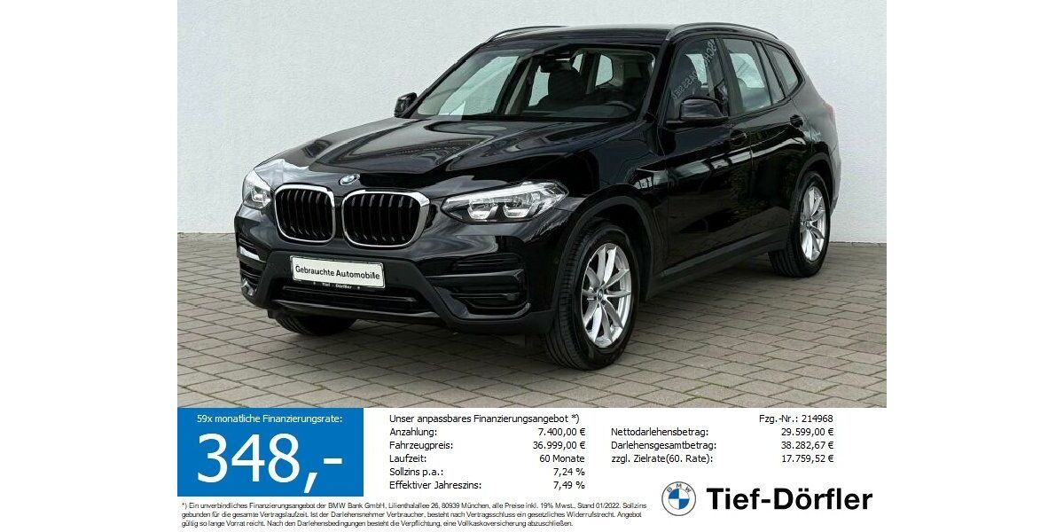 BMW X3 34.000 km 36.995 &euro; Marktsteft 97342