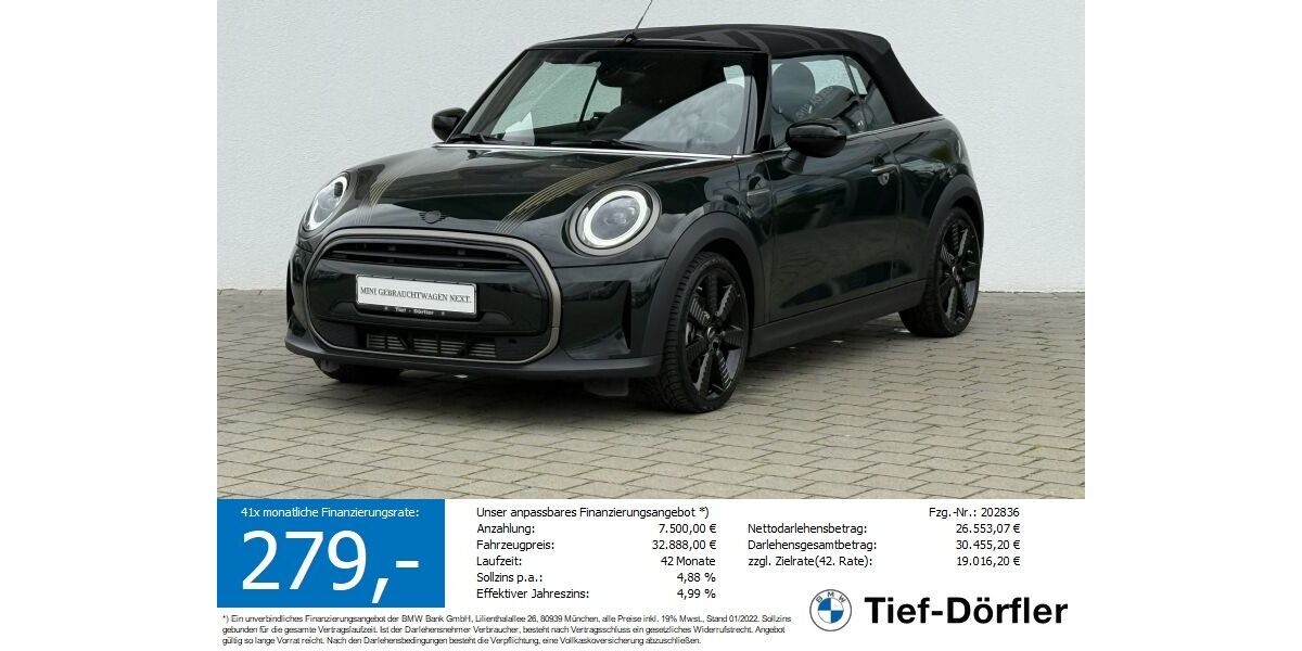 Mini Cooper Cabrio 17.100 km 26.999 € Marktsteft 97342
