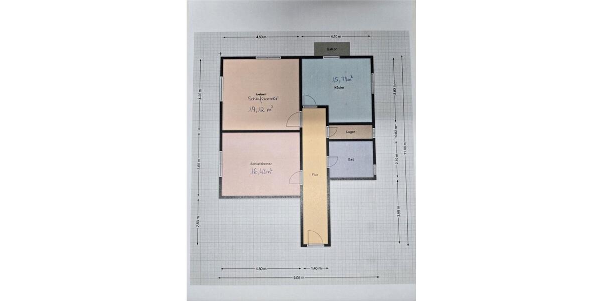 Etagenwohnung Würzburg Heuchelhof - 2 Zimmer, 70 m&sup2;, 690&euro; | Angebot:26635443
