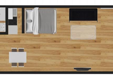 City Apartment mit Balkon, neue Küche & PKW Stellplatz incl. Internet – voll möbliert, frei ab 01.04 1 zimmer