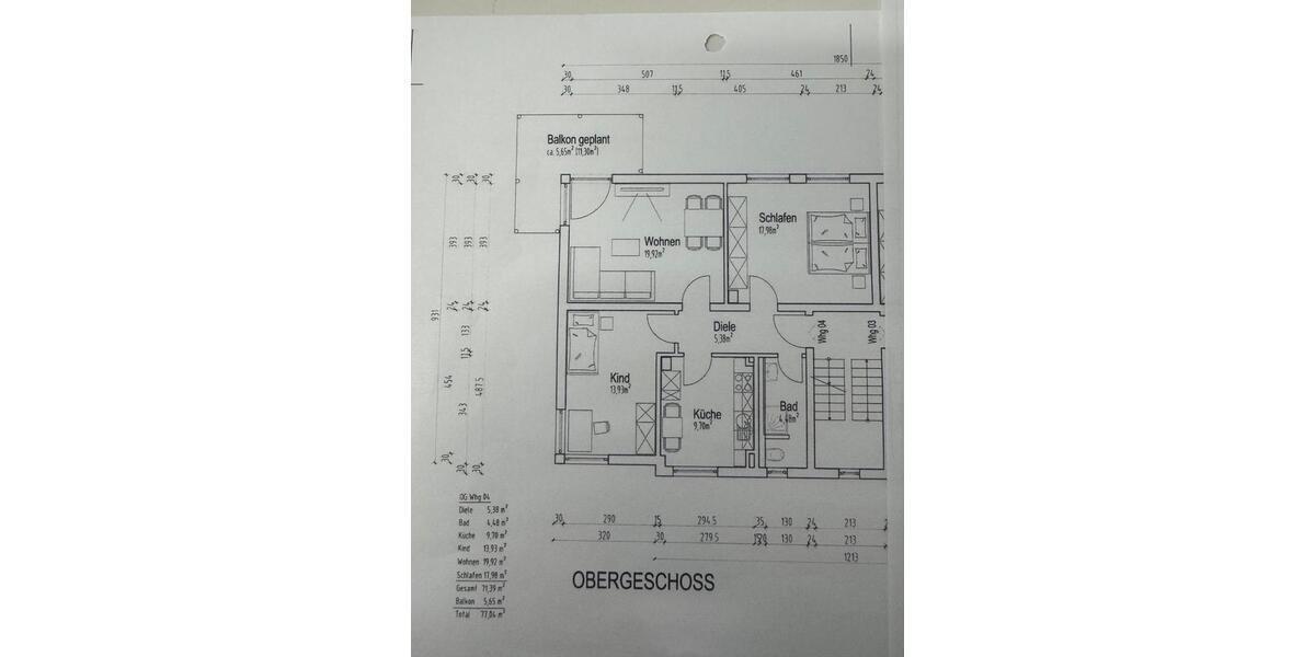 Etagenwohnung Estenfeld - 3 Zimmer, 72 m&sup2;, 520&euro; | Angebot:26308526