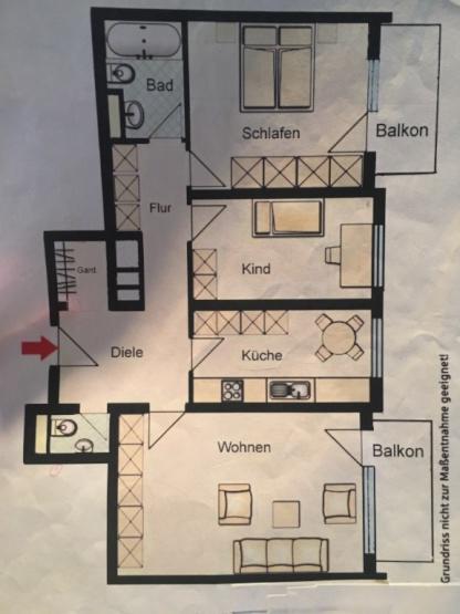 Hochparterre Kitzingen - 3 Zimmer, 87 m&sup2;, 220.000&euro; | Angebot:26823810