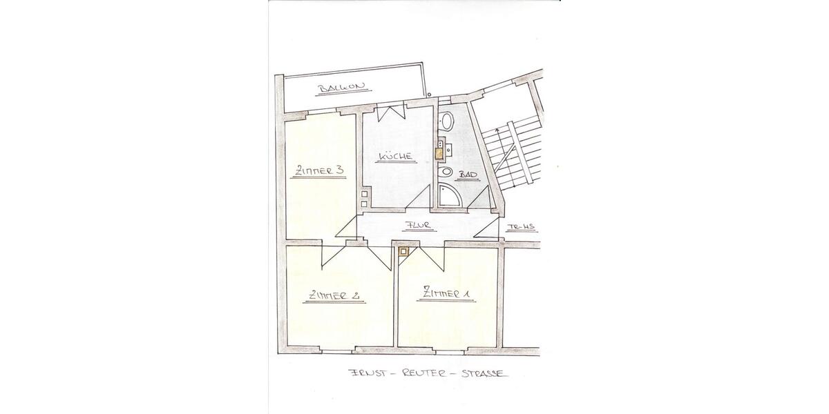 Etagenwohnung Würzburg Dürrbachau - 3 Zimmer, 72 m&sup2;, 700&euro; | Angebot:26517645