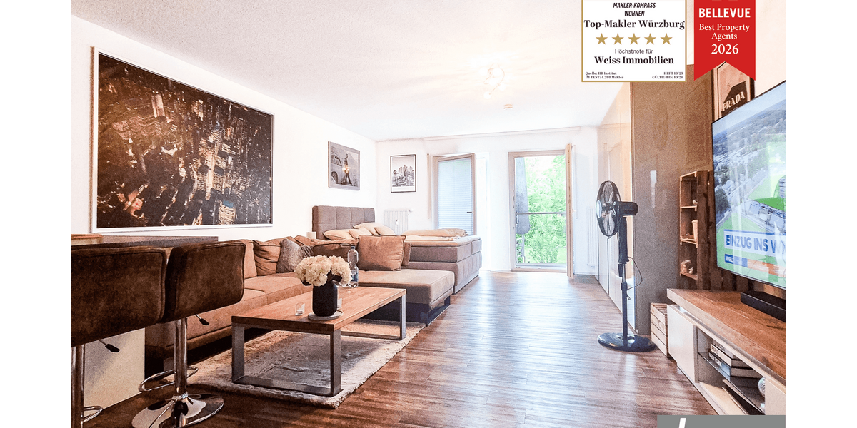 Etagenwohnung Würzburg Versbach - 1 Zimmer, 48 m&sup2;, 155.000&euro; | Angebot:26853059