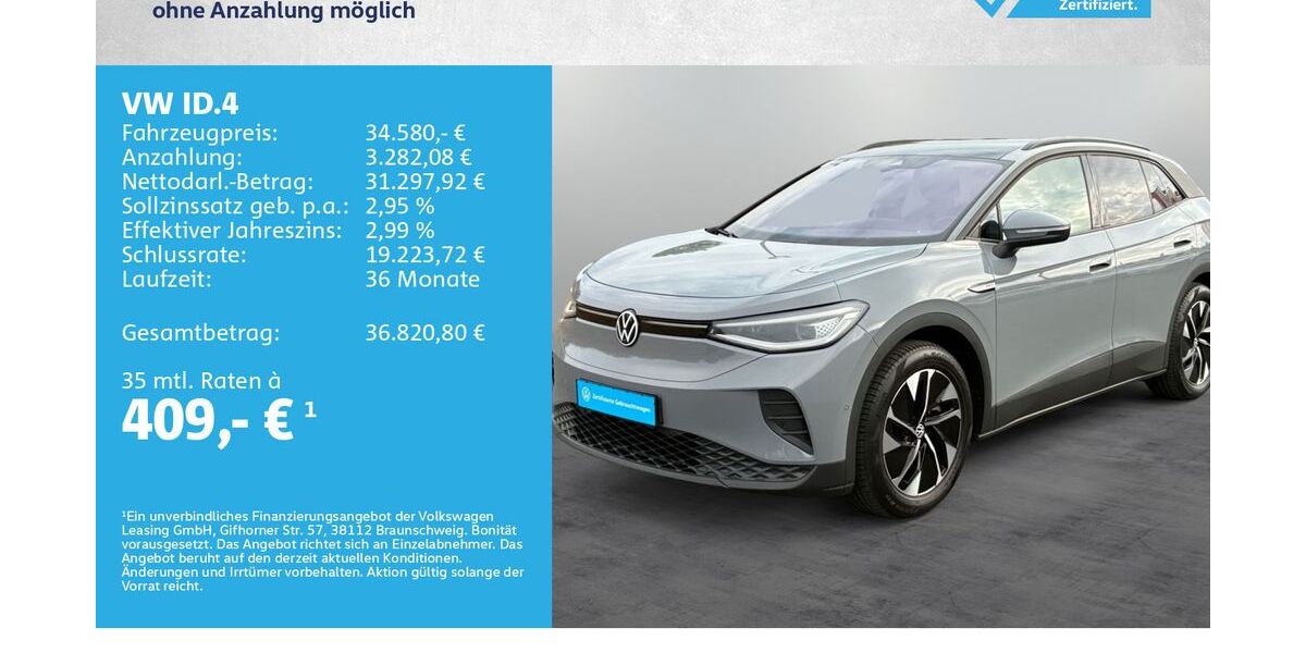 VW ID.4 37.046 km 33.980 &euro; Kitzingen 97318