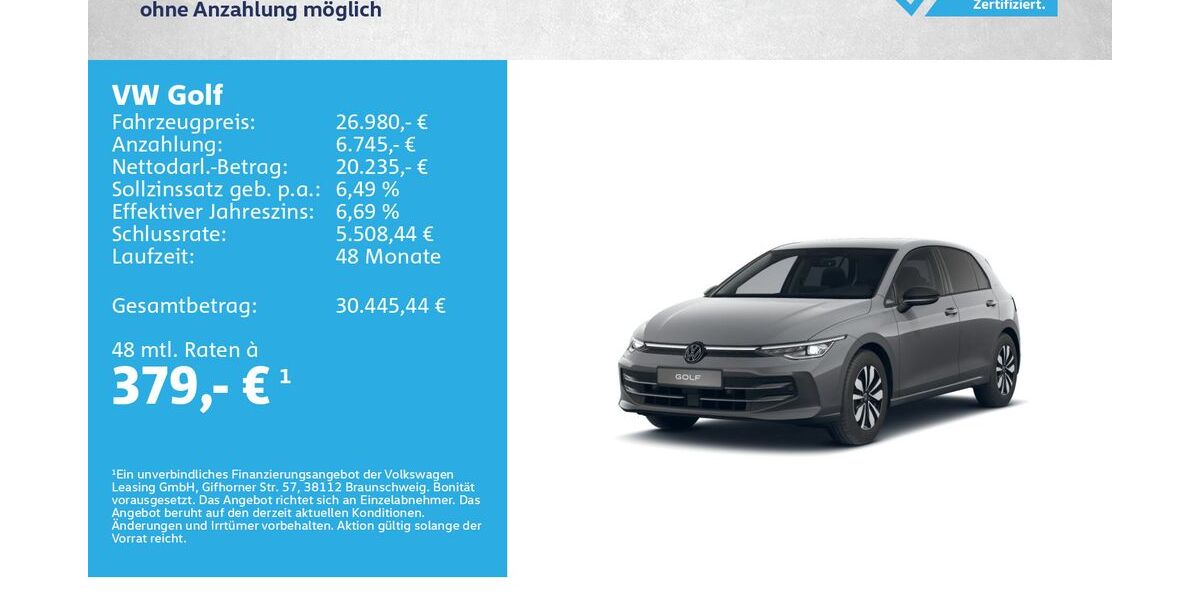 VW Golf 17.500 km 26.980 &euro; Kitzingen 97318