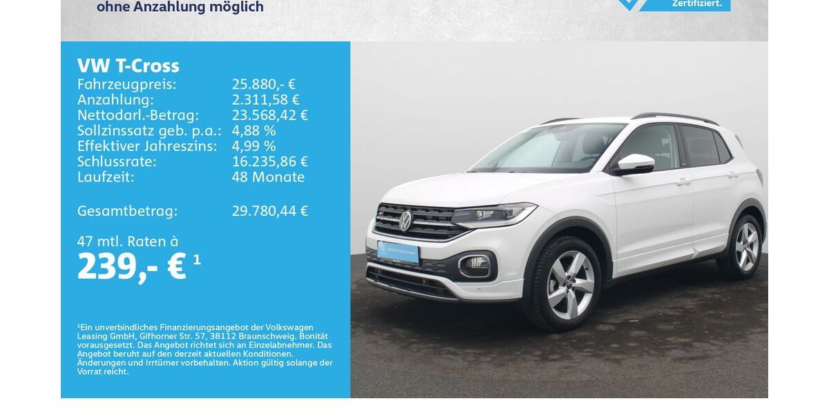VW T-Cross 18.500 km 25.680 &euro; Würzburg 97076