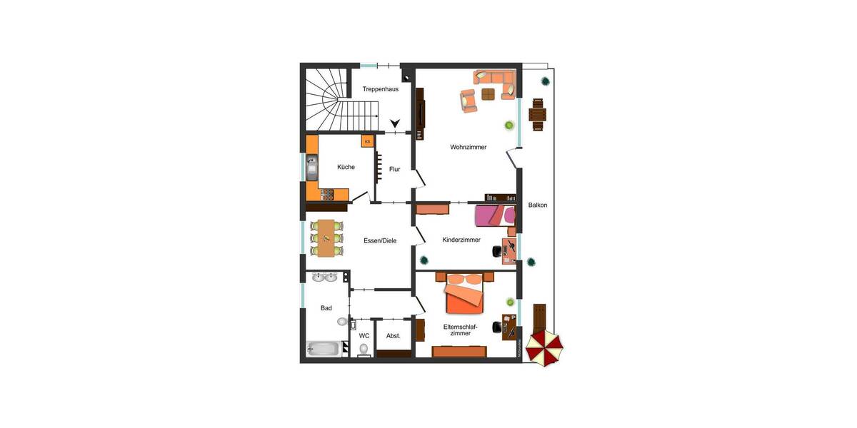 Etagenwohnung Würzburg Steinbachtal - 3 Zimmer, 90 m&sup2;, 360.000&euro; | Angebot:26723980