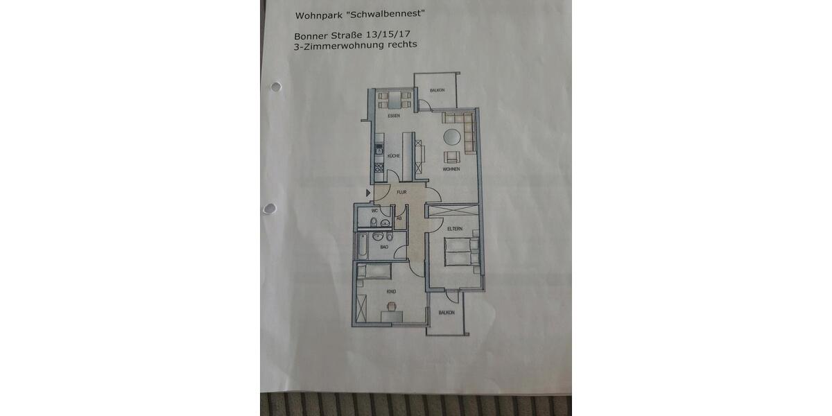 Etagenwohnung Würzburg Heuchelhof - 3 Zimmer, 86 m&sup2;, 280.000&euro; | Angebot:26828601