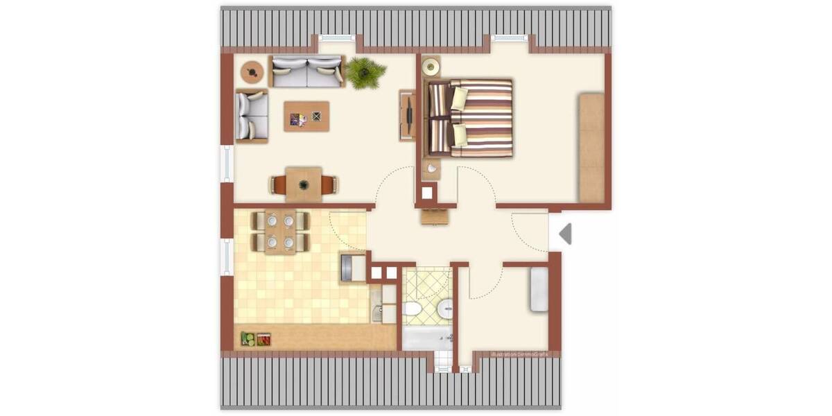 Etagenwohnung Würzburg Frauenland - 2 Zimmer, 45 m&sup2;, 220.000&euro; | Angebot:26486648