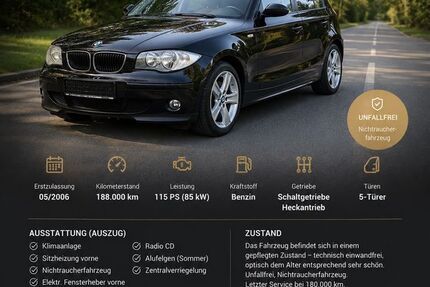 BMW 116 188.000 km 2.300 &euro; Würzburg 97082