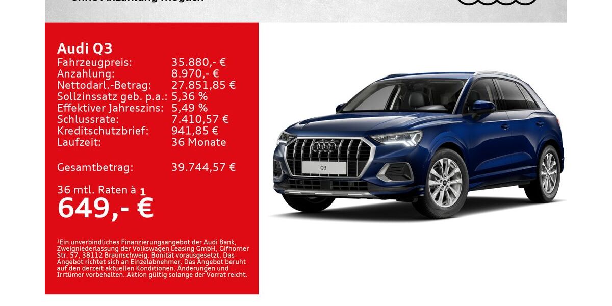 Audi Q3 5.000 km 35.880 &euro; Würzburg 97076