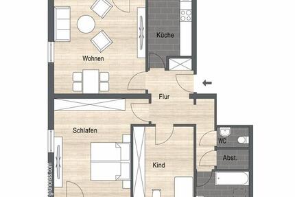 Wohnung Würzburg Heuchelhof - 3 Zimmer, 92 m&sup2;, 320.000&euro; | Angebot:26214542