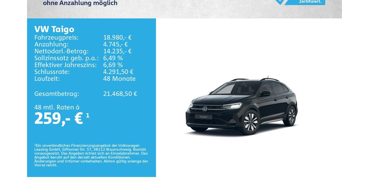 VW Taigo 29.500 km 18.980 &euro; Kitzingen 97318