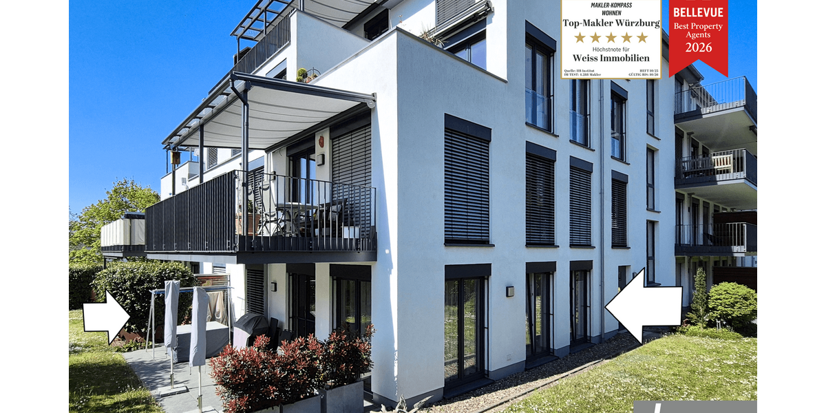 Etagenwohnung Würzburg Hubland - 2 Zimmer, 82 m&sup2;, 1.175&euro; | Angebot:26641083