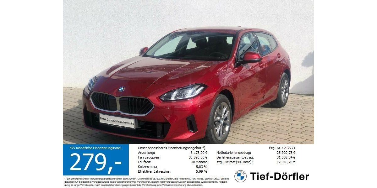 BMW 116 1.284 km 29.490 &euro; Marktsteft 97342