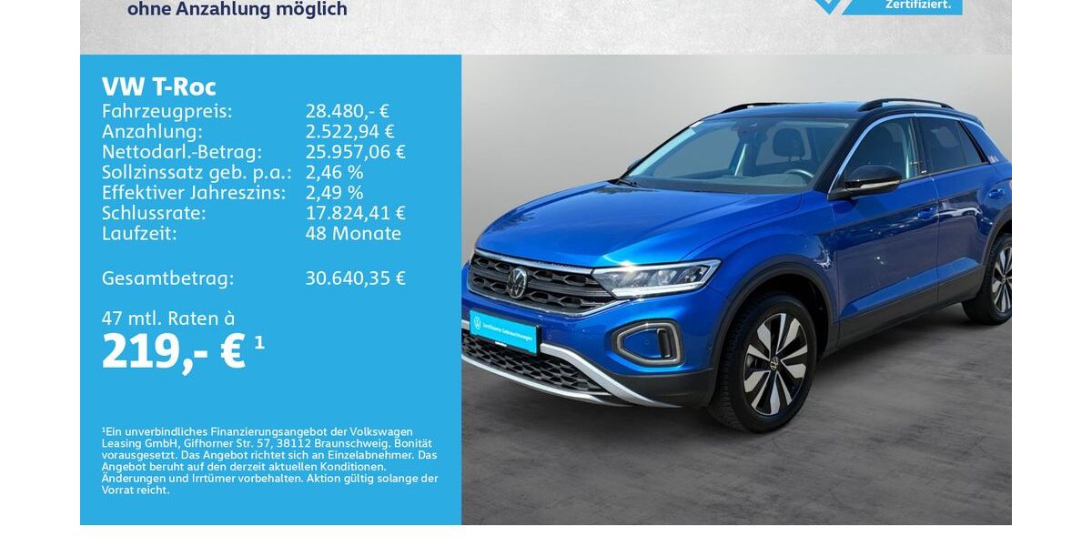 VW T-Roc 10.000 km 27.890 &euro; Kitzingen 97318