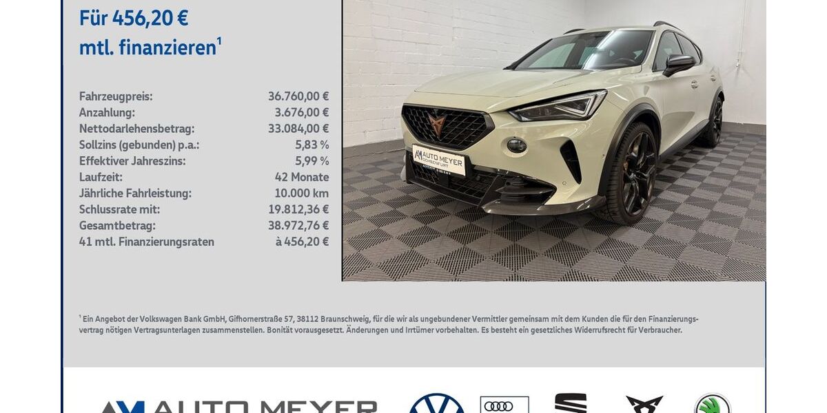 Cupra Formentor 84.652 km 36.760 &euro; Ochsenfurt 97199