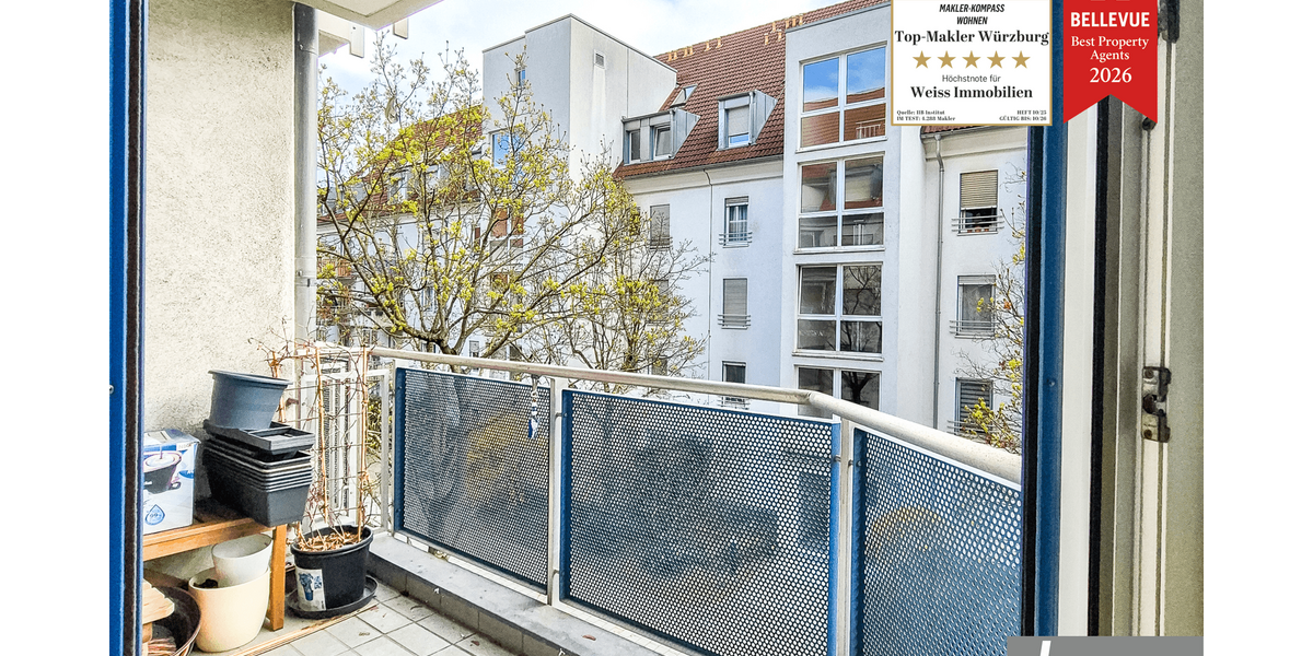 Etagenwohnung Würzburg Grombühl - 2 Zimmer, 62 m&sup2;, 222.000&euro; | Angebot:26316852