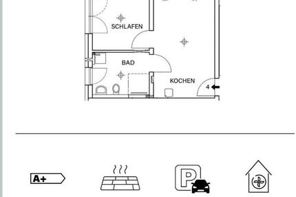 Wohnung Würzburg Heuchelhof - 2 Zimmer, 46 m&sup2;, 820&euro; | Angebot:26409767