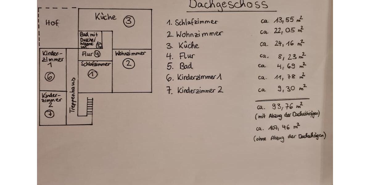 Dachgeschoßwohnung Leinach - 4 Zimmer, 94 m&sup2;, 740&euro; | Angebot:26288323