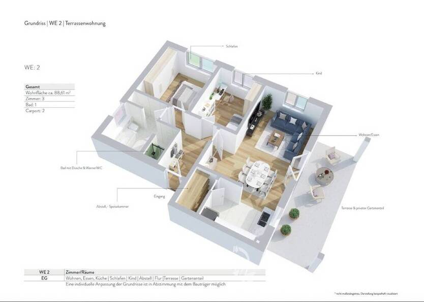 3 - 4,5 Zimmer - Neubau mit 5 Wohneinheiten 
