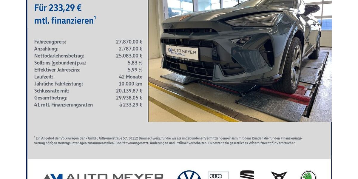 Cupra Formentor 33.698 km 27.870 &euro; Ochsenfurt 97199