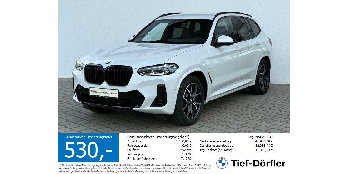 BMW X3 76.150 km 50.490 &euro; Marktsteft 97342