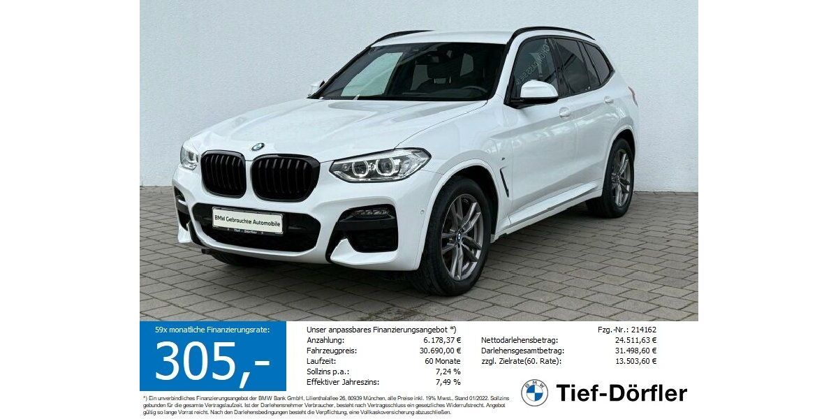 BMW X3 89.950 km 30.445 &euro; Marktsteft 97342