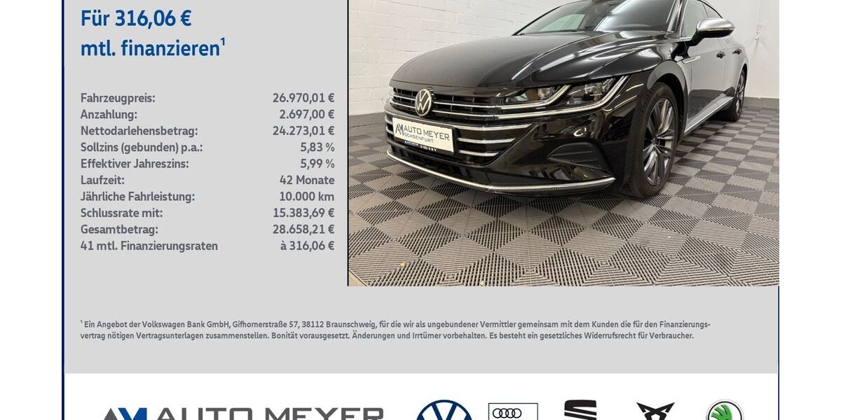 VW Arteon 44.940 km 26.970 &euro; Ochsenfurt 97199