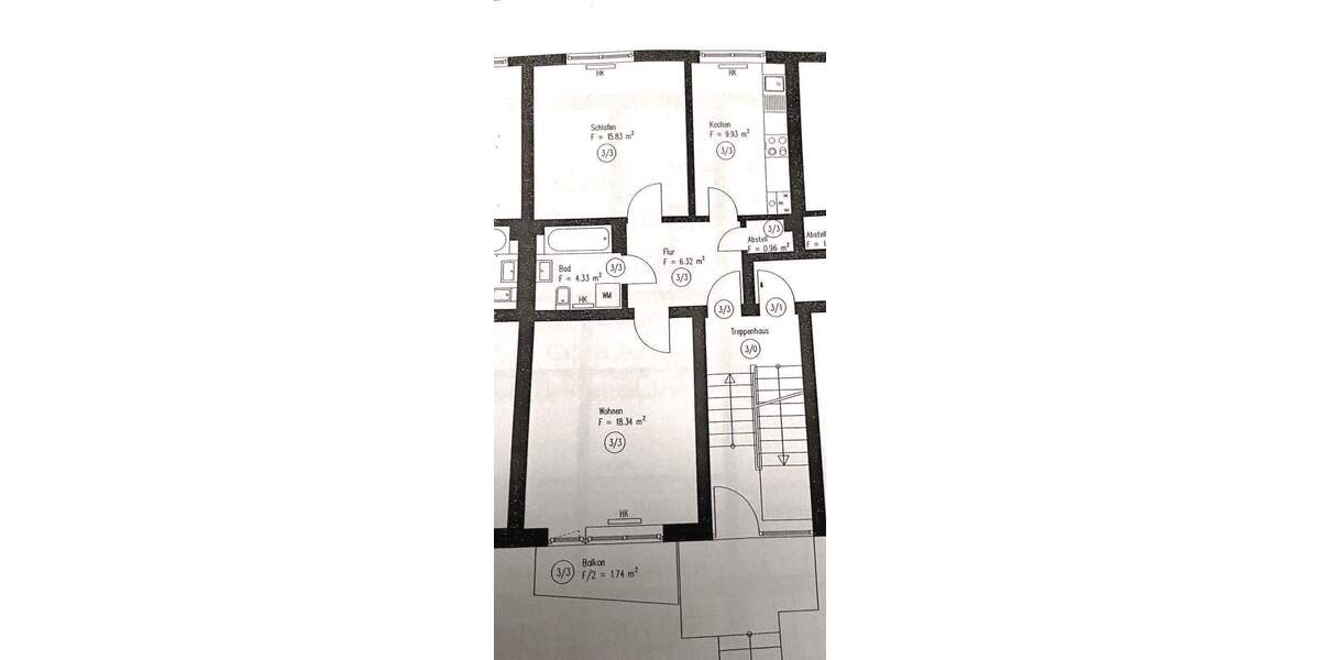 Etagenwohnung Würzburg Frauenland - 2 Zimmer, 57 m&sup2;, 209.000&euro; | Angebot:25730344
