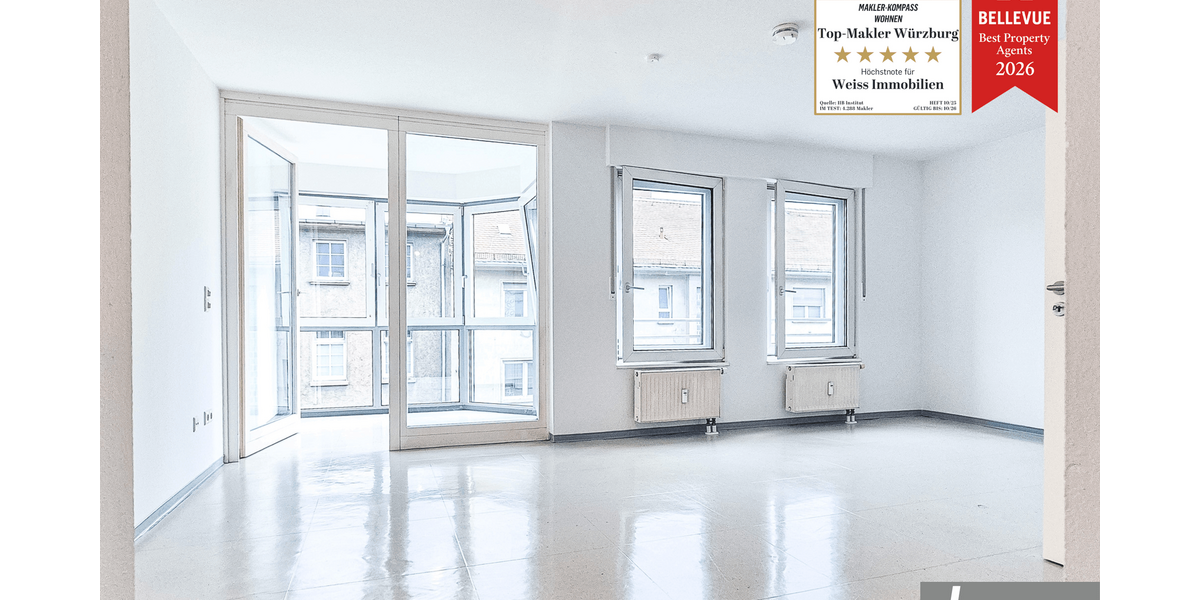 Etagenwohnung Würzburg Grombühl - 1 Zimmer, 36 m&sup2;, 123.284&euro; | Angebot:27091981