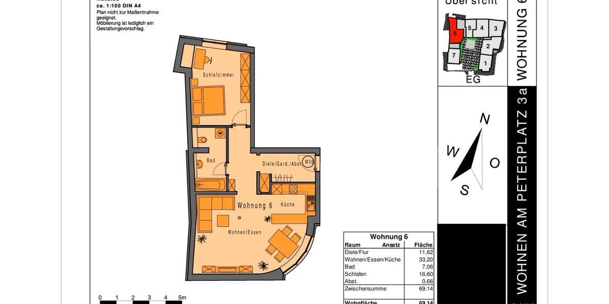 Erdgeschoßwohnung Würzburg Heuchelhof - 2 Zimmer, 70 m&sup2;, 429.000&euro; | Angebot:26676009