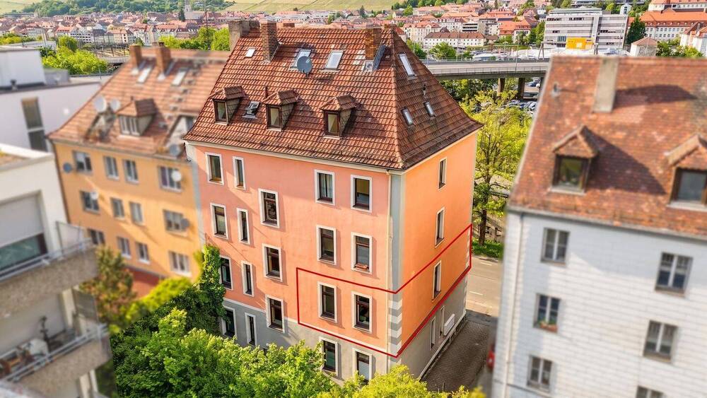 Etagenwohnung Würzburg Frauenland - 3 Zimmer, 63 m&sup2;, 800&euro; | Angebot:26657631