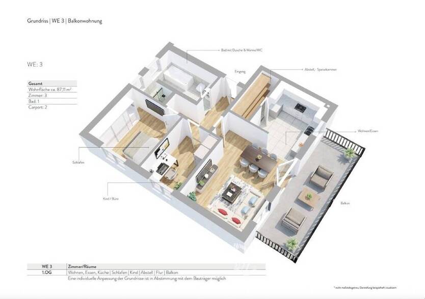 3 - 4,5 Zimmer - Neubau mit 5 Wohneinheiten 