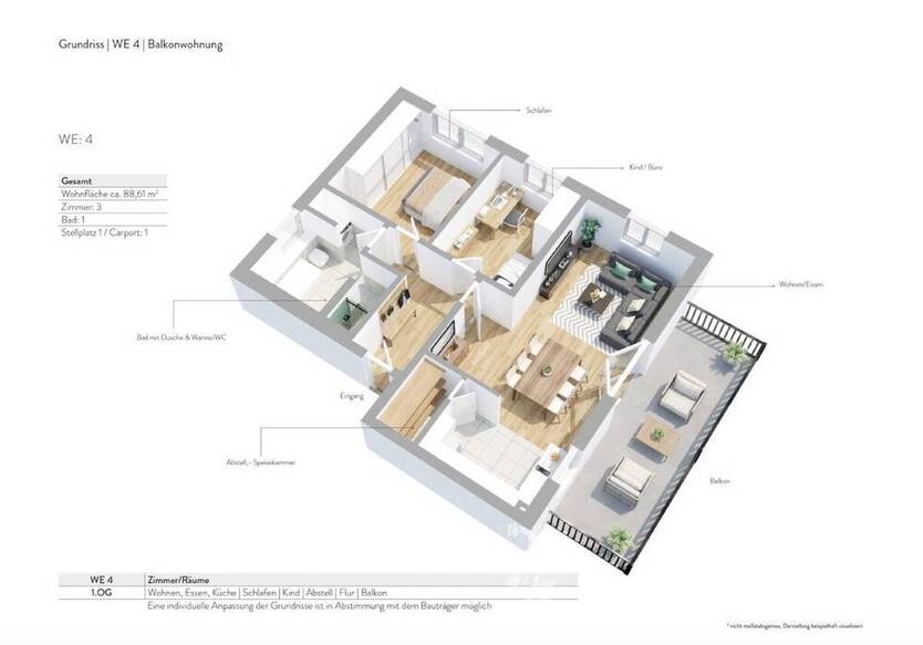 3 - 4,5 Zimmer - Neubau mit 5 Wohneinheiten 