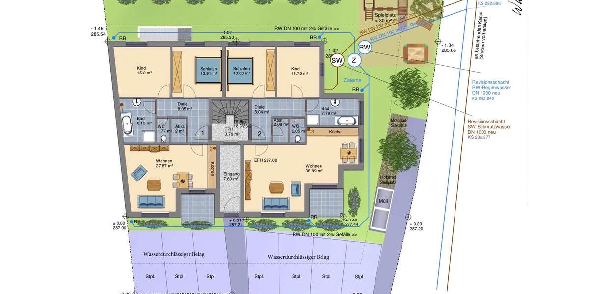 Erdgeschoßwohnung Würzburg Heuchelhof - 3 Zimmer, 80 m&sup2;, 349.000&euro; | Angebot:26337819